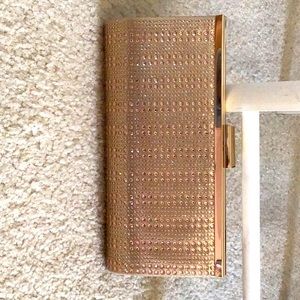 Rose gold clutch
